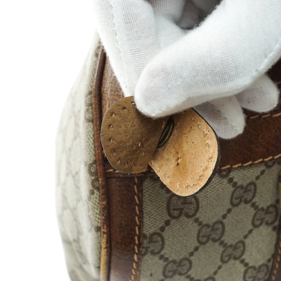 Auth Gucci Hand Bag Brown Leather #29012G13 - Picture 10 of 13